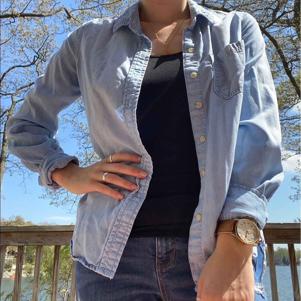 Chambray button down shirt